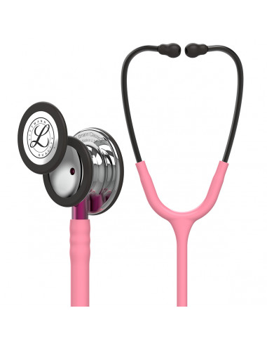 Stetoskop Littmann Classic III 5962 zrcalni prsni dio, biserno ružičasta cijev, ružičasta drška i slušalice u boji dima, 69 cm