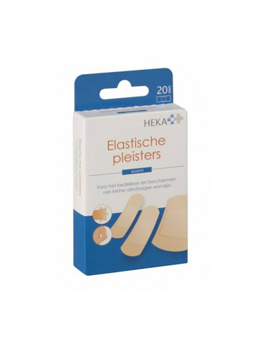 HEKA plast wound plaster elastic textile assorted 20 plasters