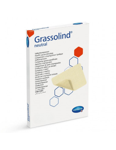 Impacco unguento Grassolind sterile 10 x 10 cm 10 pezzi