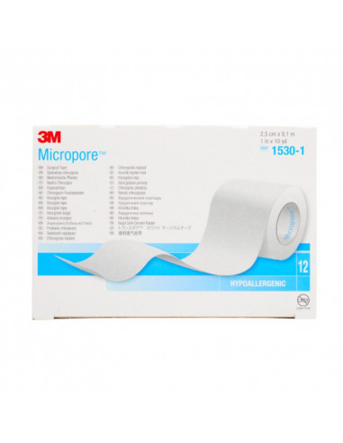 3M Micropore Klebepflaster 2,5 cm x 9,1 m 24 Stück