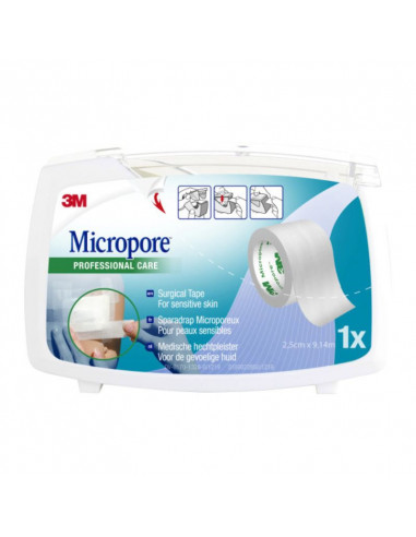 3M Micropore Klebepflaster 2,5 x 9,1 m 1 Rolle