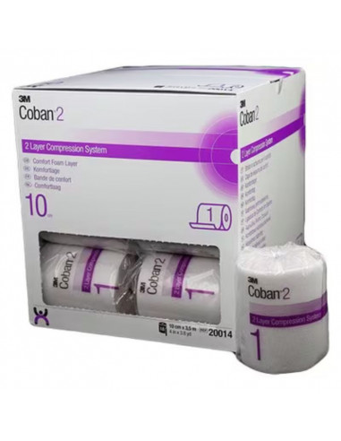 Benda compressiva 3M Coban 2 Comfort a 2 strati 10 cm x 3,5 m