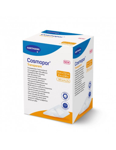 Cosmopor Transparent island plaster/wound dressing sterile 5 x 7.2 cm 50 pieces