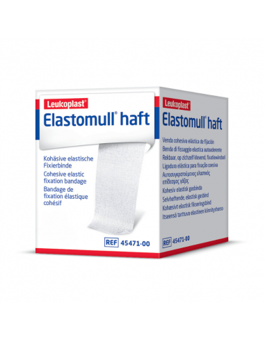 Elastomull Haft Farba Modrá samolepiaca bandáž 4 mx 8 cm