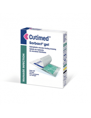 Cutimed Sorbact gel hydrogel compress 7.5 x 7.5 cm 10 pieces