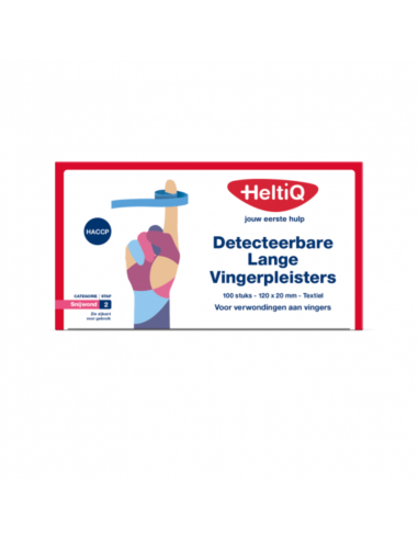 HeltiQ detektierbare Textil-Fingerpflaster 120 x 20 mm, 100 Stück