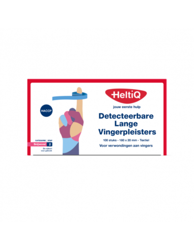 HeltiQ Detectable textile finger plasters 180 x 20mm 100 pieces