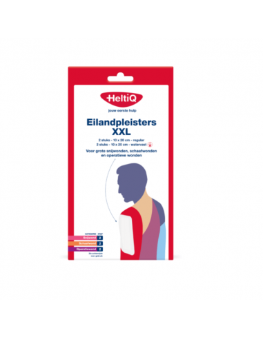 HeltiQ Island plasters XXL 10 x 20 cm 4 pieces