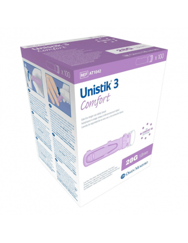 Unistik 3 Comfort safety lancets 100 pieces