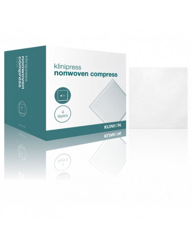 Klinion non woven sterile gauze compress 4-layer 5 x 5 cm 100 pieces