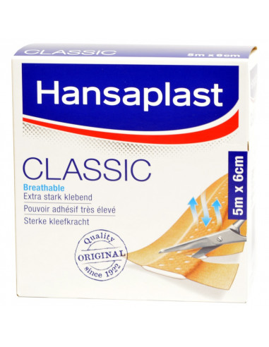 Hansaplast Rotolo di gesso Classic 5 mx 6 cm
