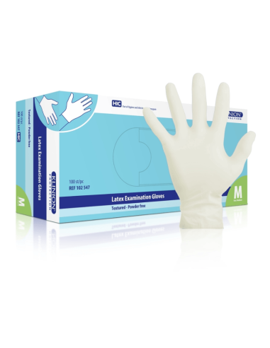 Guanti Klinion Latex Polymer Ivory senza polvere 100 pezzi