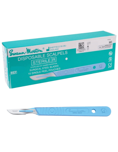 Swann Morton Nr. 10 Scalpel Steriel incl. handvat 10 stuks