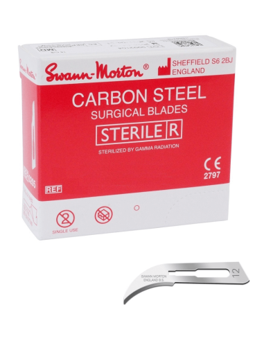Swann Morton Carbon No. 12 sterile blades 100 pieces