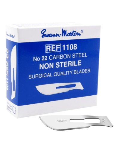 Swann Morton Carbon Nr. 22 niet steriele mesjes 100 stuks