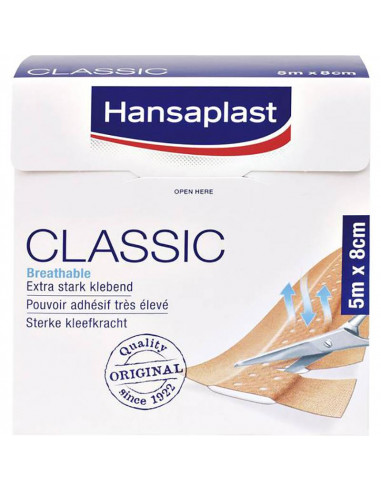 Hansaplast Rotolo di gesso Classic 5 mx 8 cm