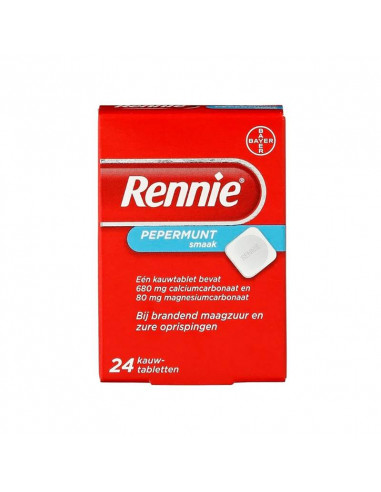 Rennie pepermunt 24tab