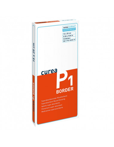 Curea P1 SuperCore® wondverband met border 15 x 25 cm steriel
