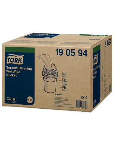 Tork Prem.Wet Wipe cleaner 1-ply white 16 mtr x 27 cm box of 4