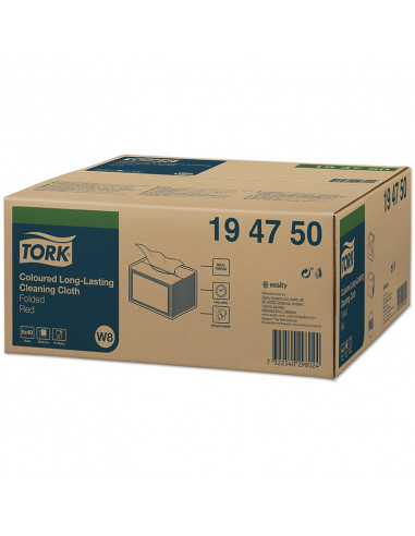 Tork Premium Spec. Cleaning cloth 1-ply red 38x30 cm box of 8