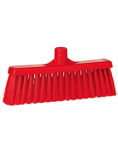 Vikan Hygiene 3166-4 Kehrmaschine mit geradem Hals, mittlere Fasern, rot, 310 mm