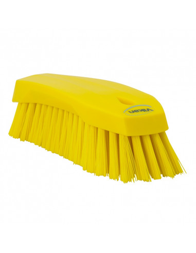 Vikan Hygiene 3890-6 grote werkborstel geel, harde vezels, 200mm