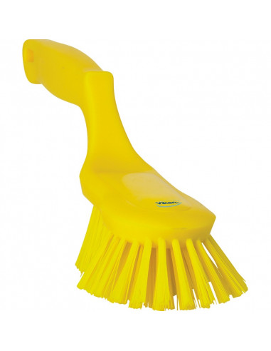 Vikan Hygiene 4169-6 ergo handborstel geel, harde vezels, 330mm