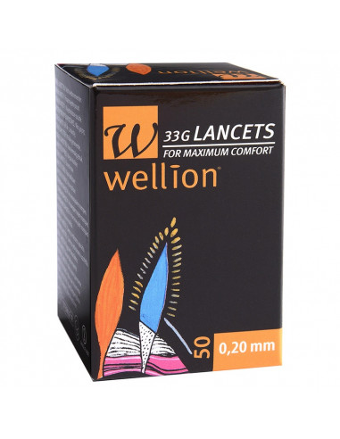 Wellion 33G lancets 50 pieces