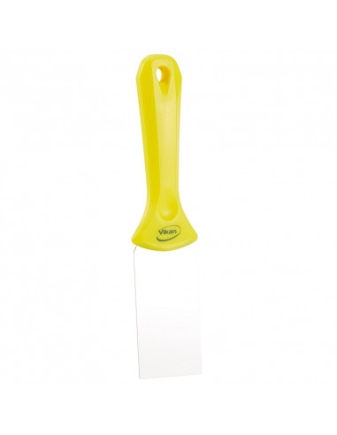 Vikan handschraper 4008-6, geel, smal rvs blad, 50x235mm -